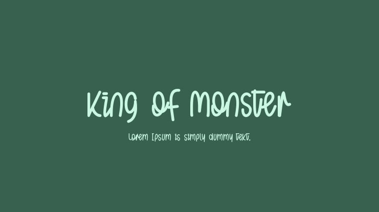 King of Monster Font