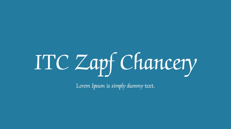 does zapf chancery font work in a pdf
