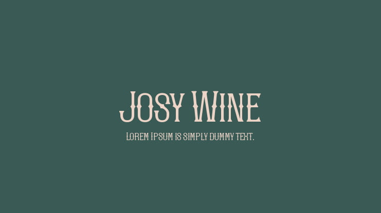 Josy Wine Font