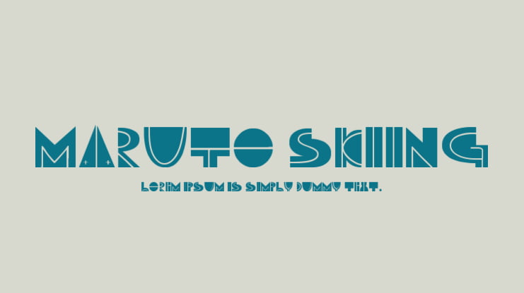 Maruto Skiing Font