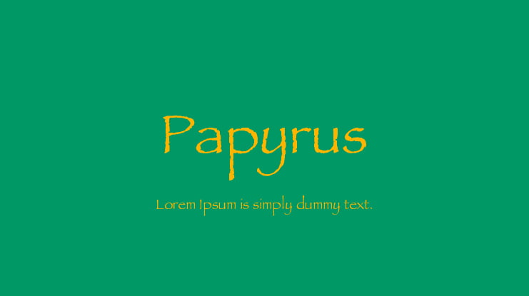 papyrus fonts download