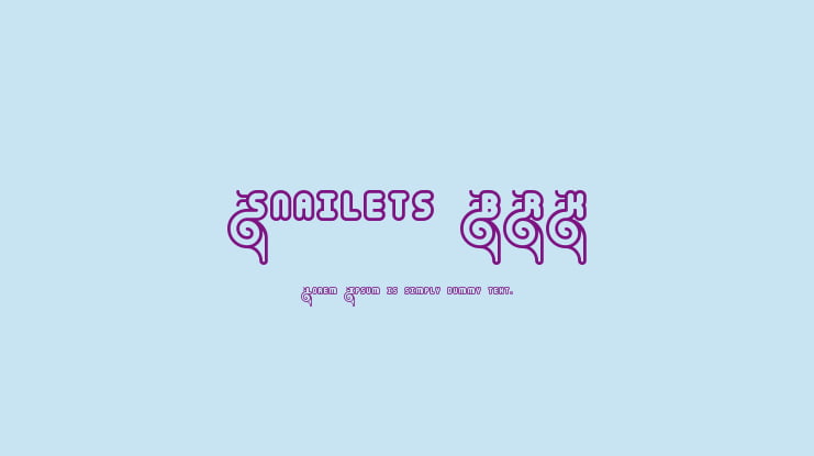 Snailets BRK Font