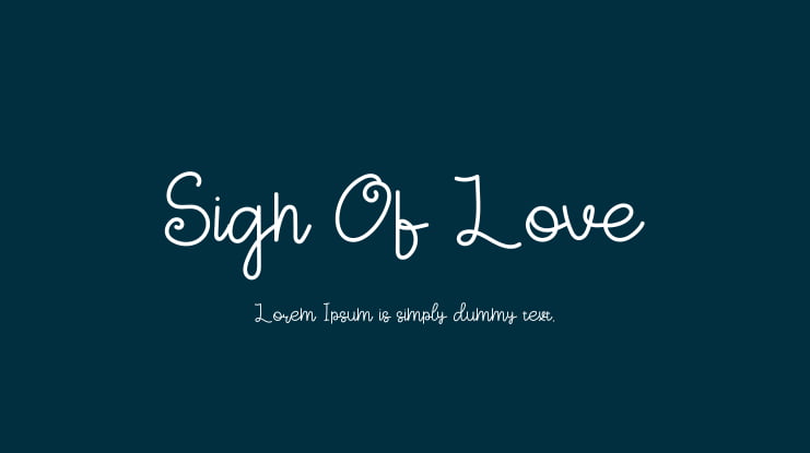 Sign Of Love Font