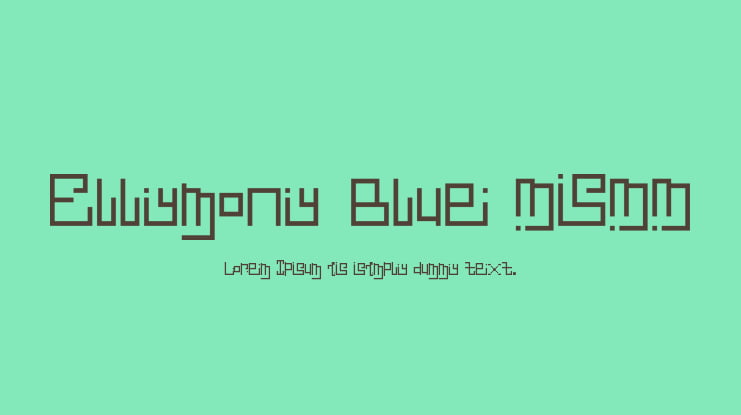 Ellymony Blue MSMM Font Family