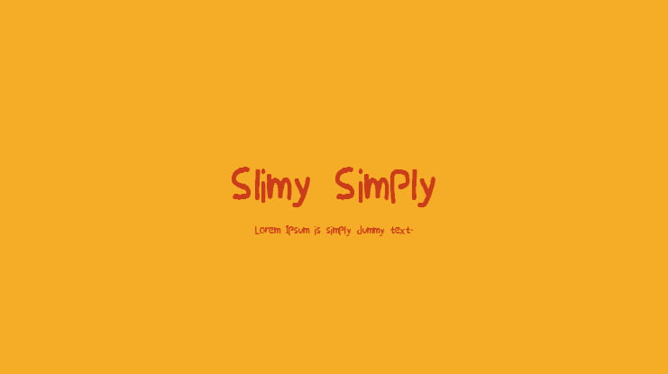 Slimy Simply Font