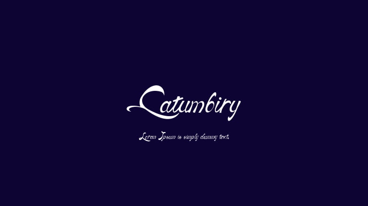 Catumbiry Font