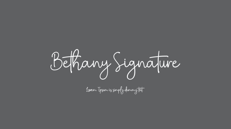 Bethany Signature Font