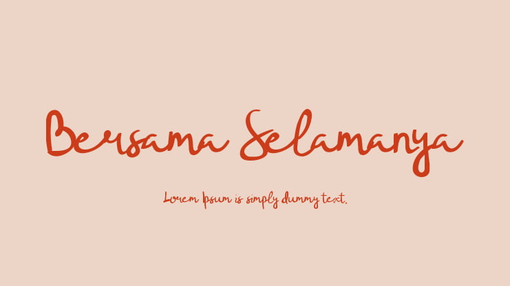 Bersama Selamanya Font