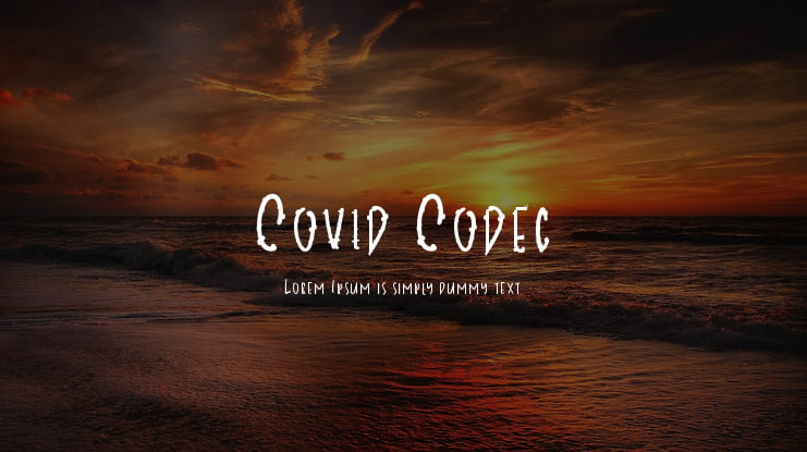 Covid Codec Font