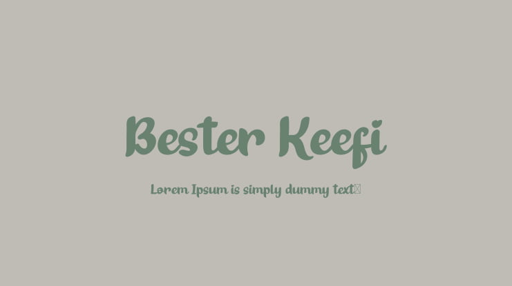 Bester Keefi Font