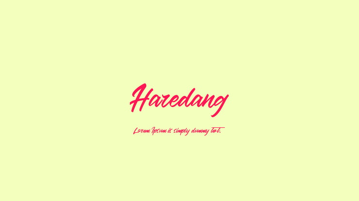 Haredang Font