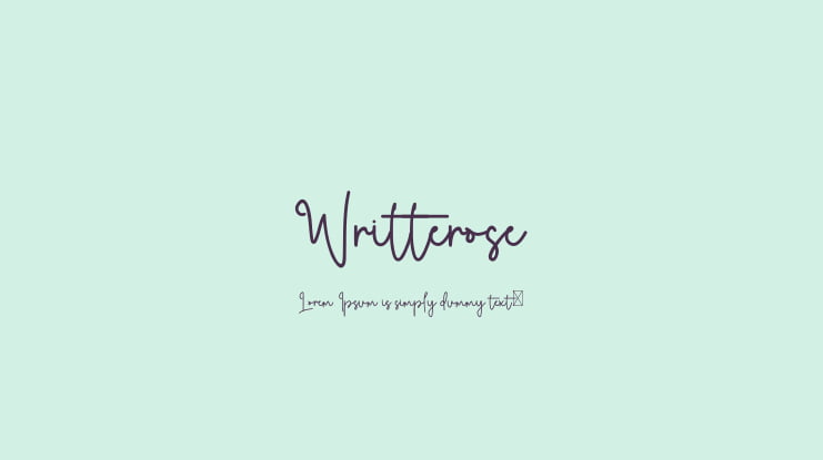 Writterose Font