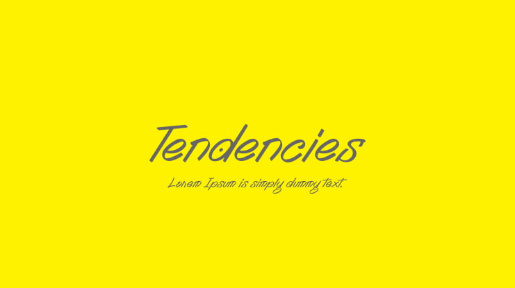 Tendencies Font