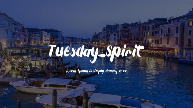 Tuesday_Spirit Font