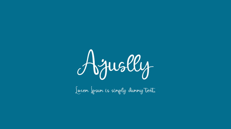 Ajuslly Font Family