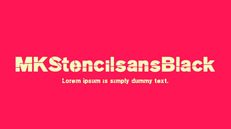 MKStencilsansBlack Font