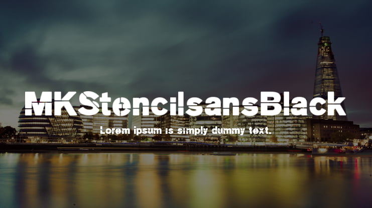 MKStencilsansBlack Font