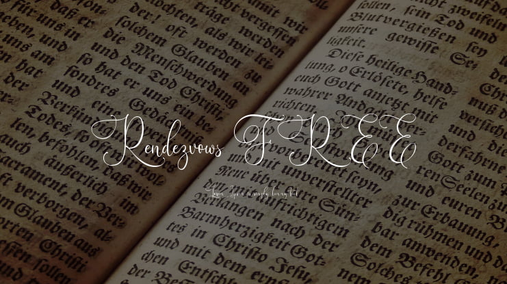 Rendezvows FREE Font