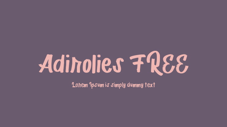 Adirolies FREE Font