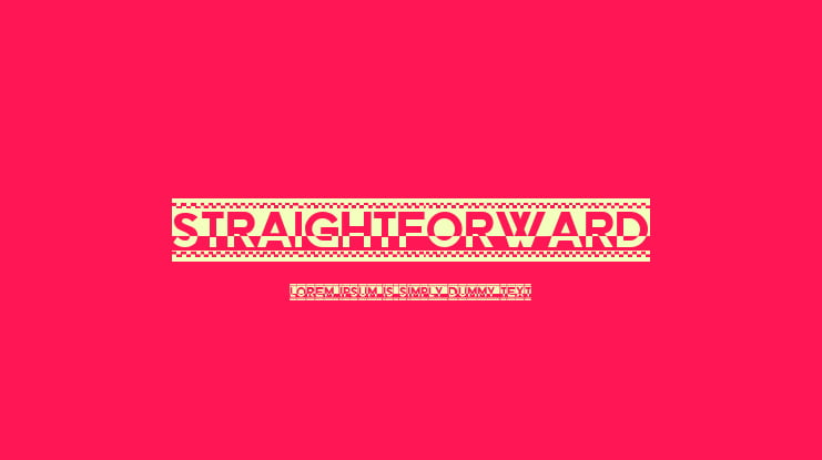 Straightforward Font