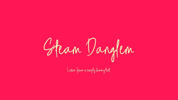 Steam Danglem Font