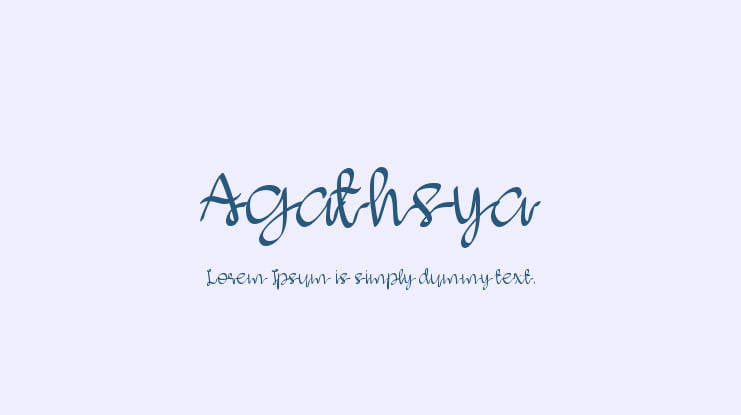 Agathsya Font