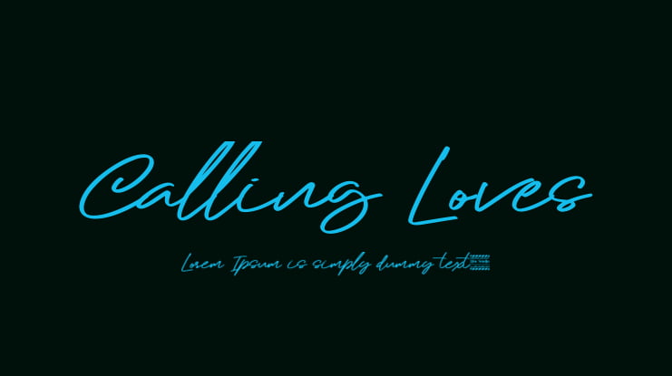 Calling Loves Font