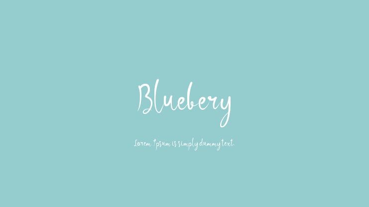 Bluebery Font