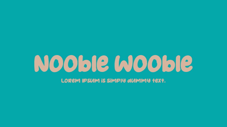 Nooble Wooble Font : Download Free for Desktop & Webfont