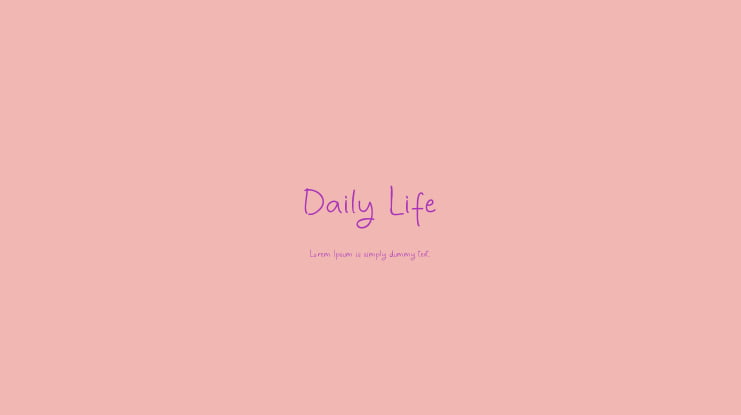 Daily Life Font