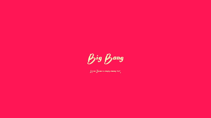 Big Bang Font : Download Free for Desktop & Webfont