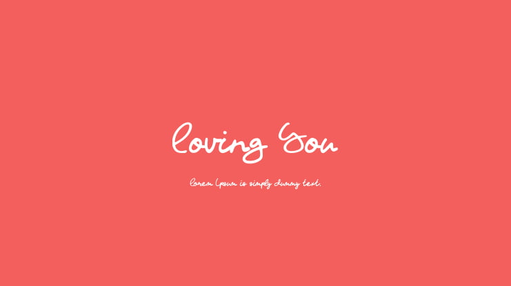 Loving You Font