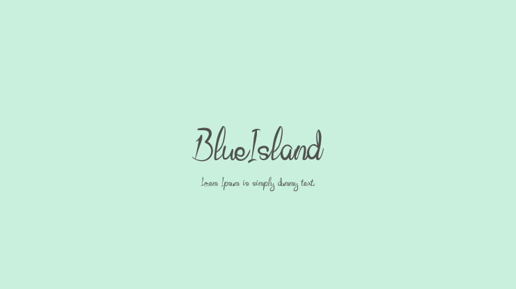 BlueIsland Font