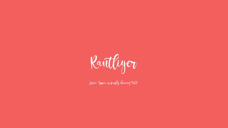 Rantliyer Font