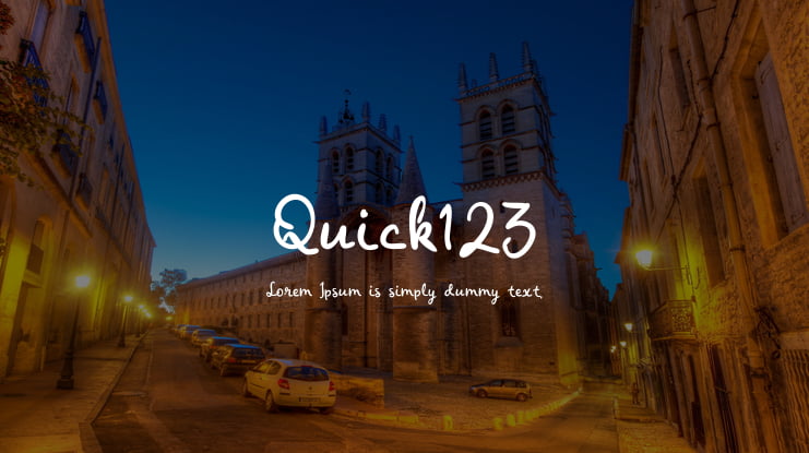 Quick123 Font