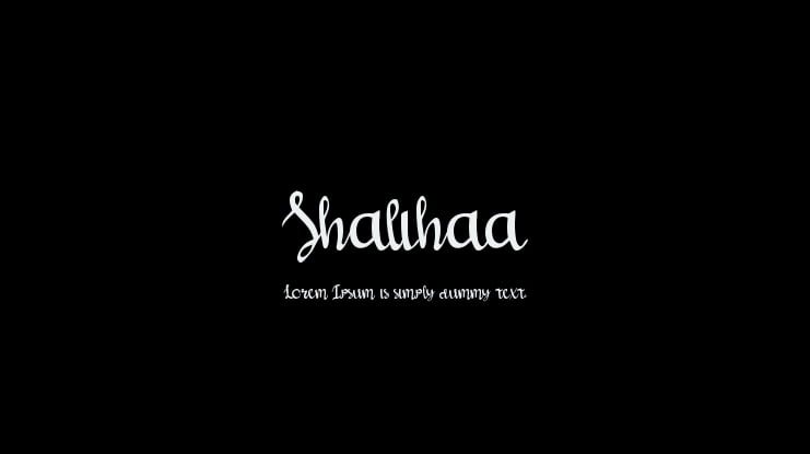 Shalihaa Font