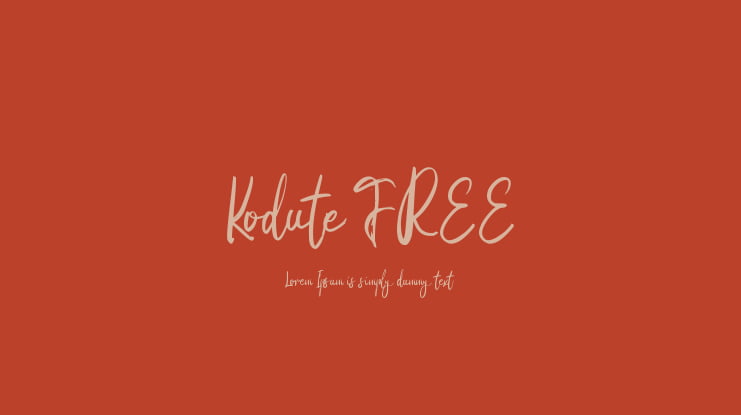 Kodute FREE Font