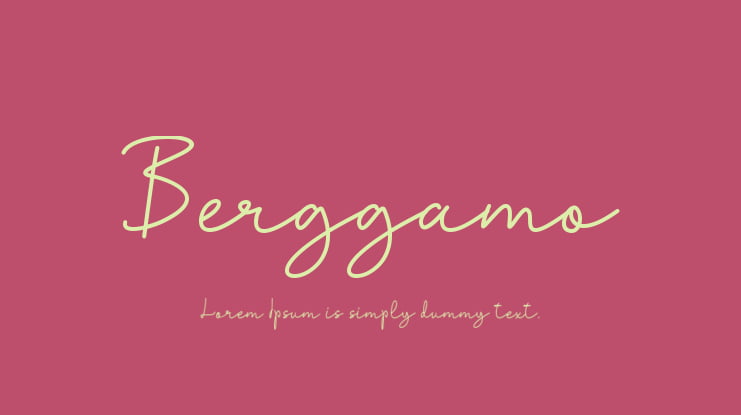 Berggamo Font