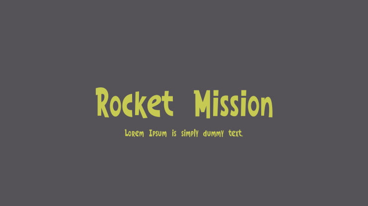 Rocket Mission Font