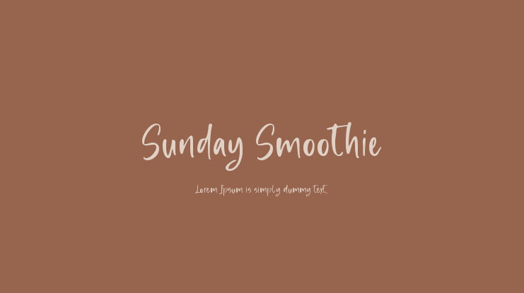 Sunday Smoothie Font