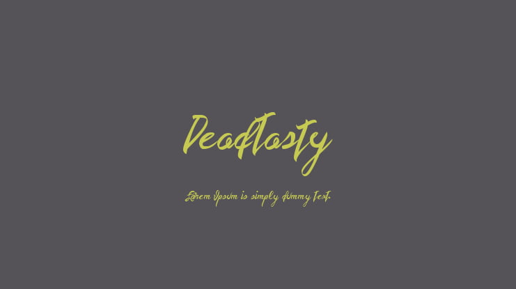 DeadTasty Font