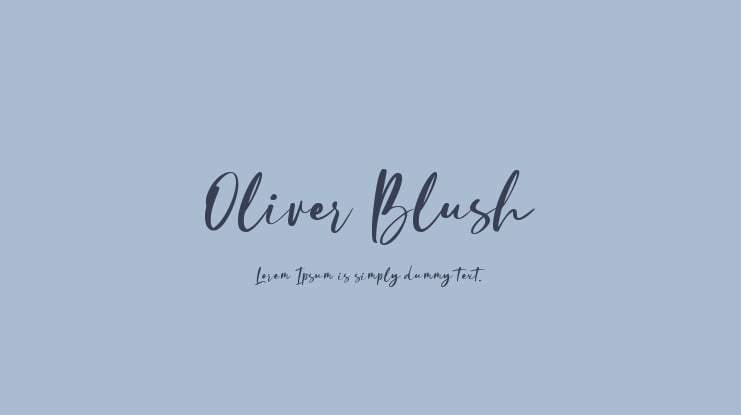 Oliver Blush Font