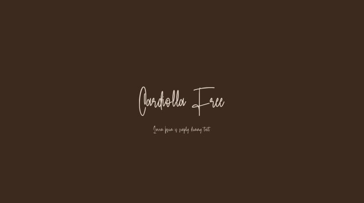 Cardiolla Free Font