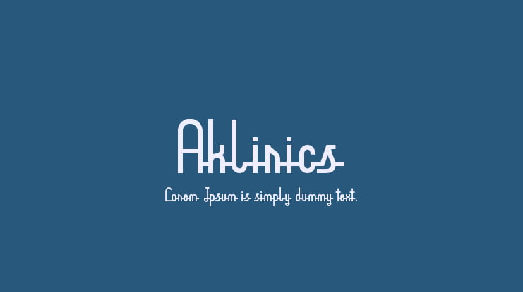 Aklirics Font