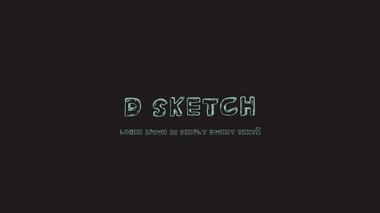 D Sketch Font