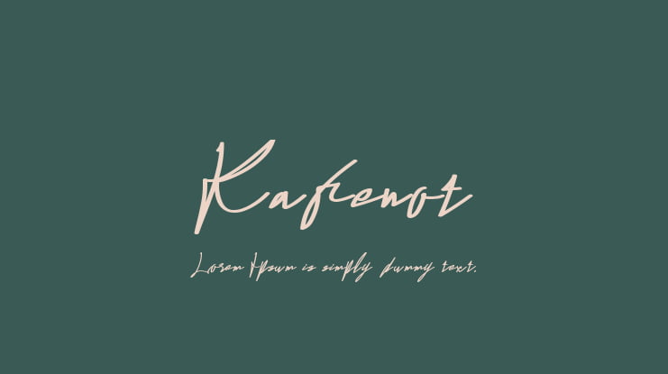 Kafenot Font