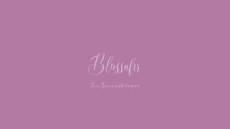 Blussafir Font