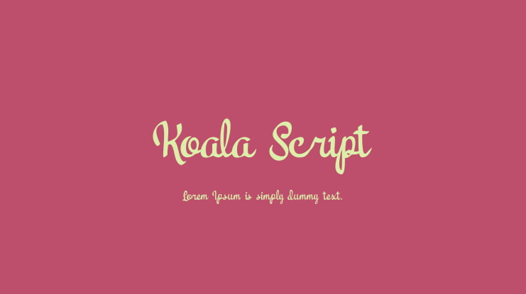 Koala Script Font