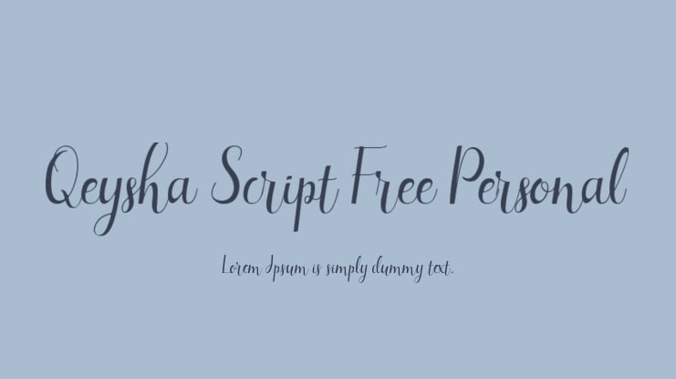 Qeysha Script Free Personal Font