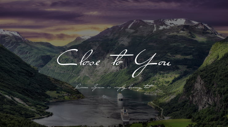 Close to You Font